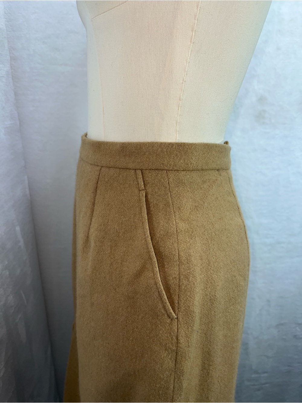 Vintage Brooks Brothers Camel Hair Pencil Skirt Size 4 Regular - Picture 14 of 15